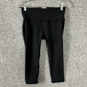 Lululemon Women's Size 8 Black Reveal Crop Seamless Activewear Leggings